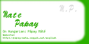 mate papay business card